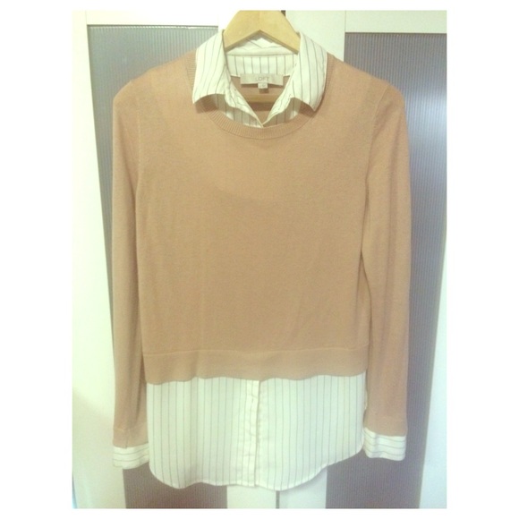NWOT Cute Loft collared shirt/sweater one piece.