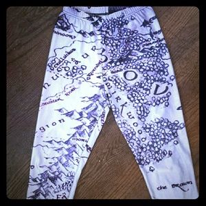 Middle Earth Map Leggings