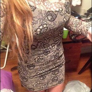 Black and olive dress