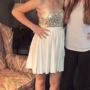 Gold and white dress