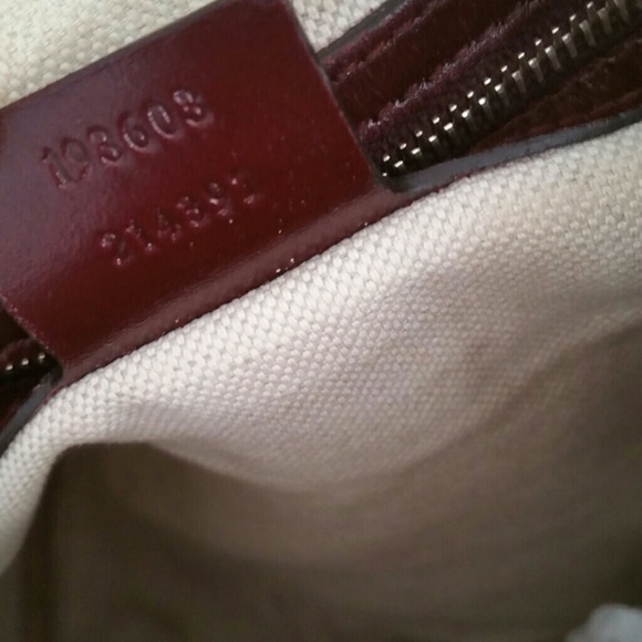 Burgandy canvas imprime gucci GG Boston bag tote - Picture 3 of 4