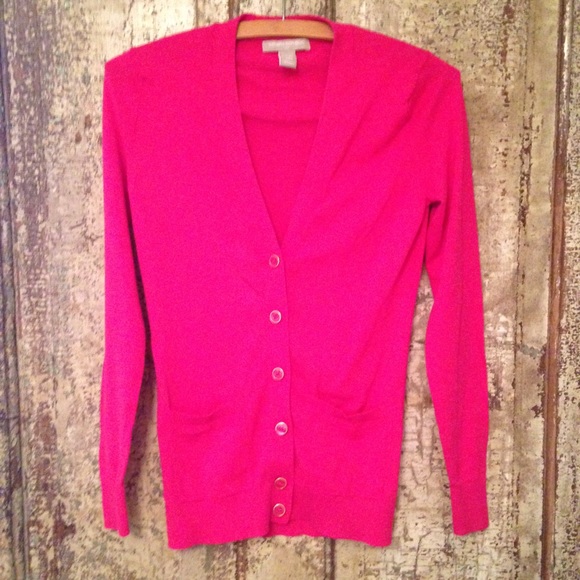 Price Drop! Banana Republic fuchsia cardigan