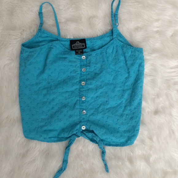 Baby blue crop top