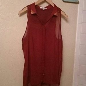 Burgundy top