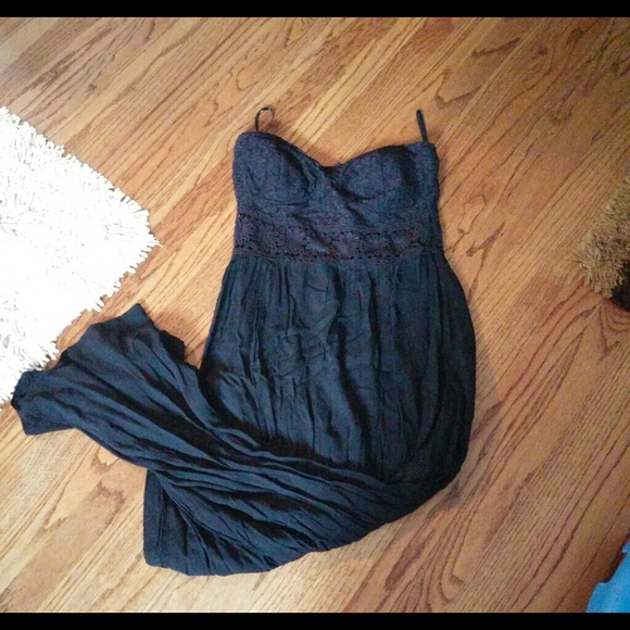 Strapless maxi dress