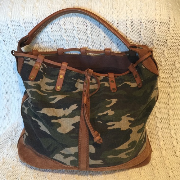 **Lucky Brand** drawstring camo bag