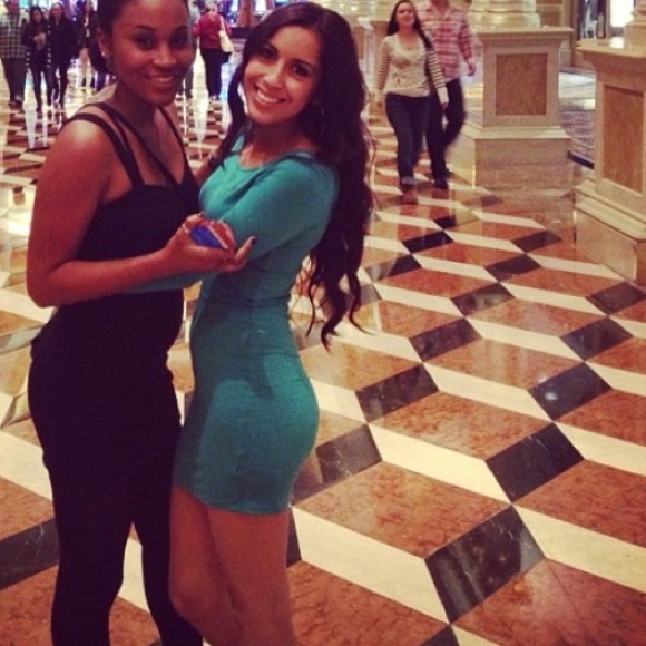 Teal Body Con Dress