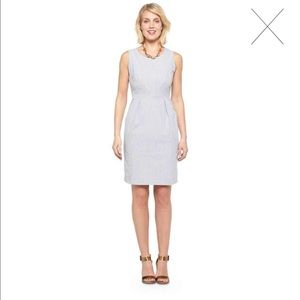Women's Seersucker Dress Merona White Gray 18