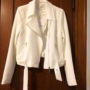 White Lulu moto jacket