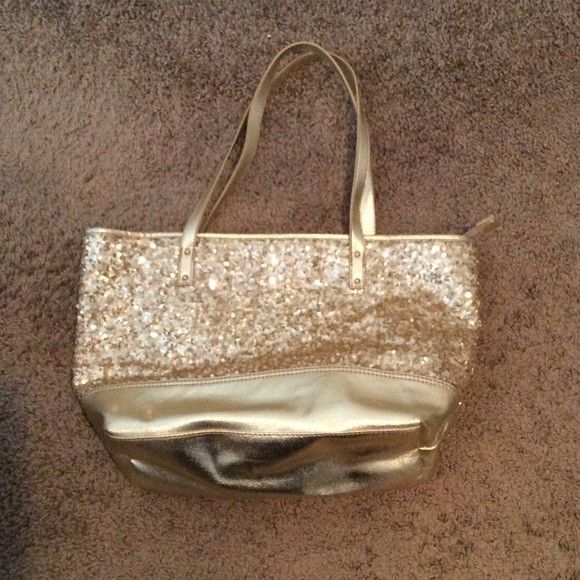 Nine West, Gold Glitter Holiday Purse!