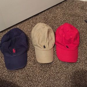3 Ralph Lauren polo hats