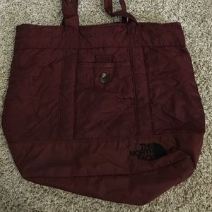 Northface burgandy tote