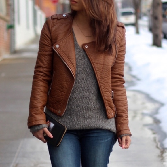 H&M Leather Jacket (Chesnut)