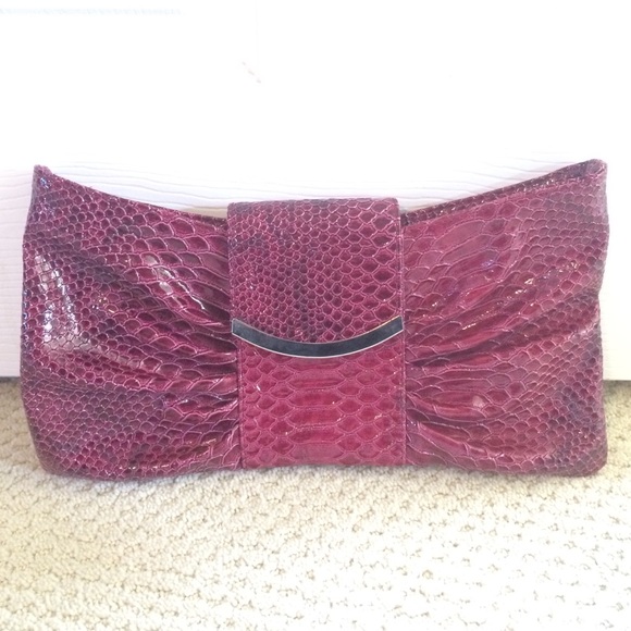 Express Faux Alligator Envelope Clutch
