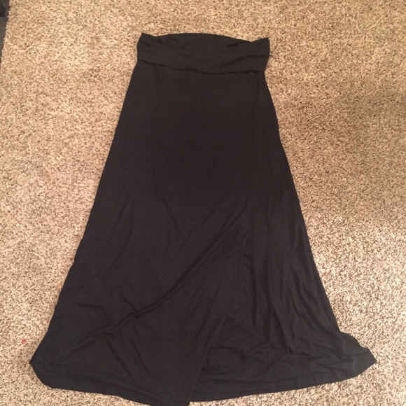 Basic black maxi skirt