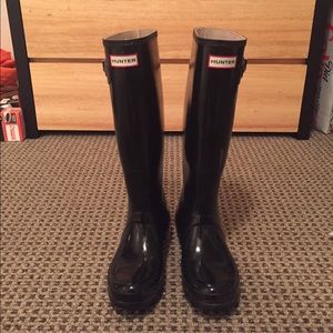Hunter Boots Black Glossy 7.5