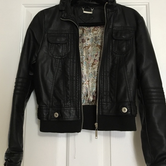 Black leather jacket