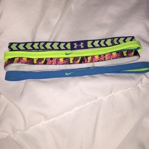 Nike & under armour head band bundle