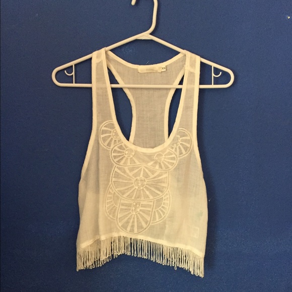 LF Millau crop fringe tank NWOT