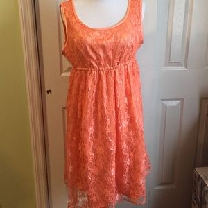 Orange two layered dress