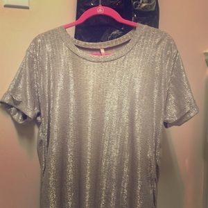 Cute Silver Sparkly tunic dress by Poema