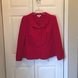 BEAUTIFUL RUBY RED 2PC SUIT JACKET AND LONG SKIRT