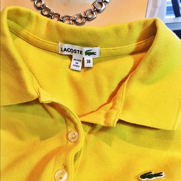 Lacoste women's size 38 yellow polo