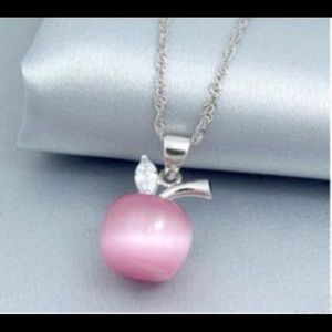 Beautiful Sterling silver Apple charm necklace....