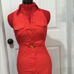 Orange - Reddish Summer Dress