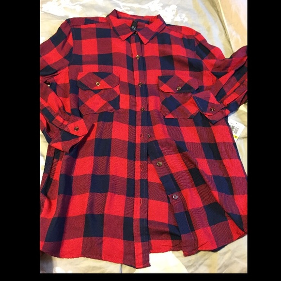 For Chanelle 🛍Navy & Red plaid 🍁 - Picture 2 of 4