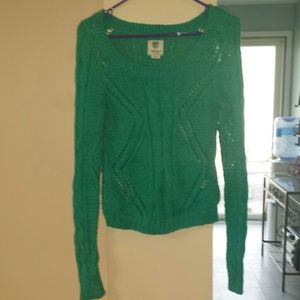 American Eagle teal knit sweater