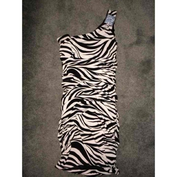 Zebra one shoulder dress - Picture 1 of 1