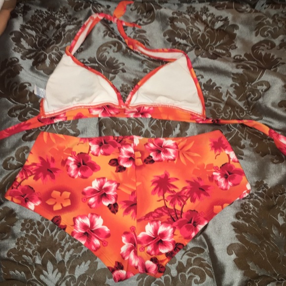 Orange new flower bikini - Picture 2 of 3