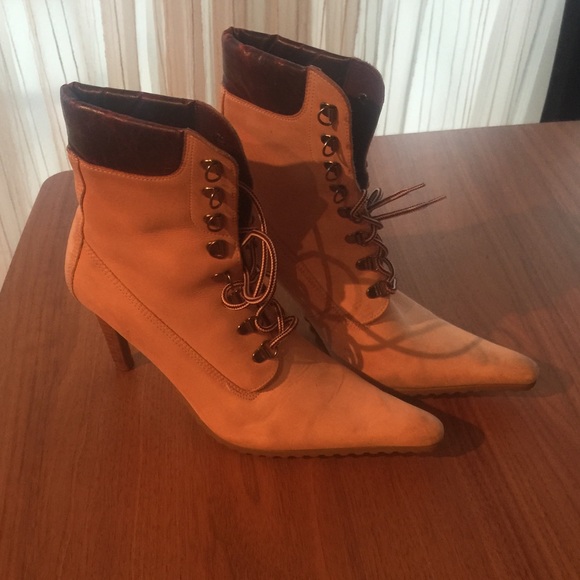 Shoes - Unique Timberland type Ankle Boot Heel
