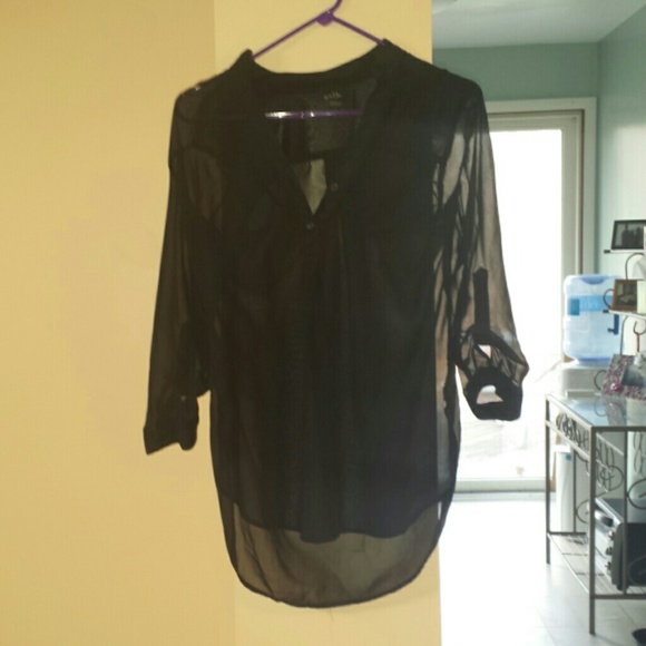 Sheer Polyester black Rue 21 top