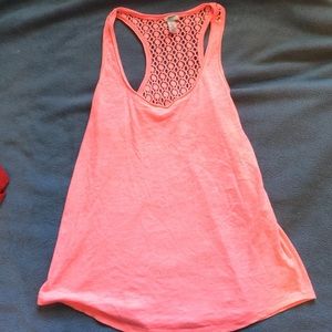 Bright pink tank top