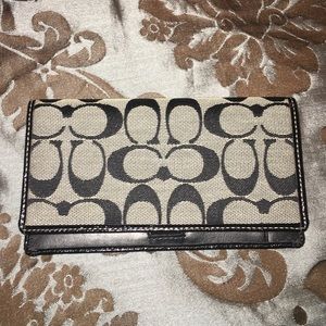 Coach check book holder