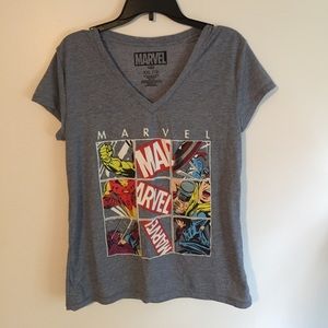 Marvel V-Neck Graphic Tee