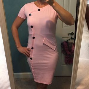 Retro vintage style pink dress