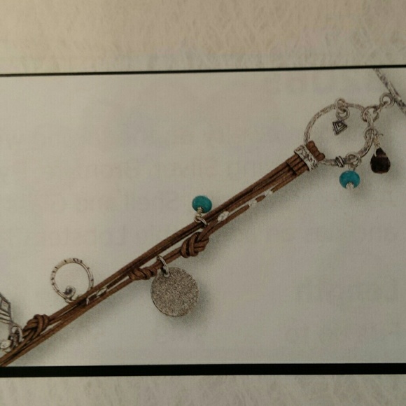 Silpada Sterling Silver corded bracelet w/stones