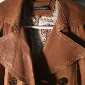 Leather Andrew Marc trench