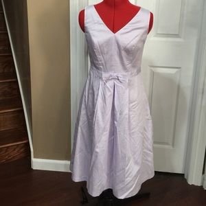 Pleated Lilac Full Skirt Dress by Isaac Mizrahi