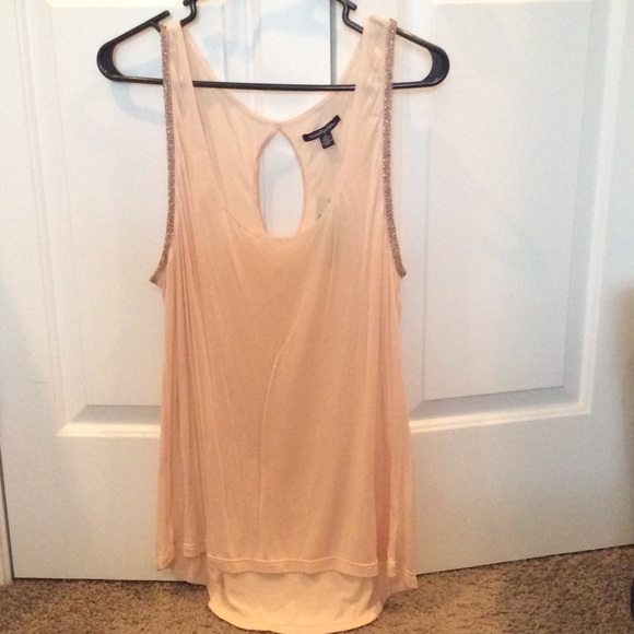 Light Pink Beaded Tank Top