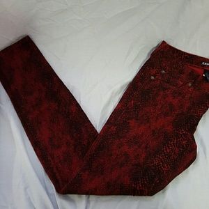 *EXPRESS Jeans red printed skinny pants sz 6*