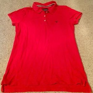 red american eagle collard shirt
