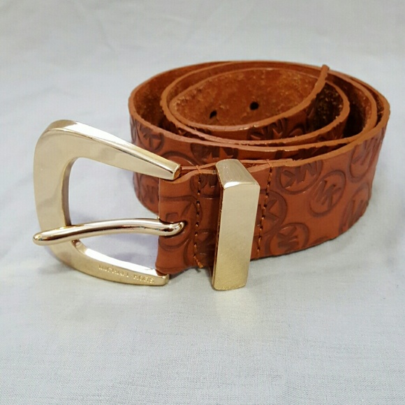 MICHAEL Michael Kors leather logo belt sz SM