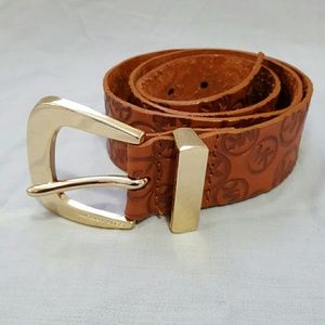 MICHAEL Michael Kors leather logo belt sz SM