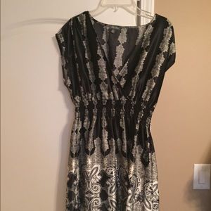 Black and silver patterned dress