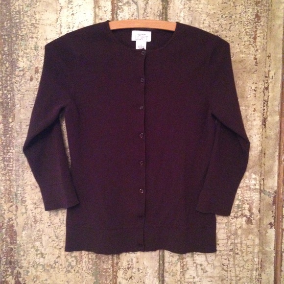 Price Drop! Brown crew neck cardigan