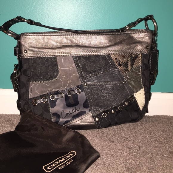 Coach Leather and Fabric Handbag